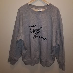 Good American Good Mama Gray Crew Sweatshirt 5 2X